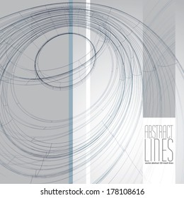 Abstract lines vector illustration, communication and digital technology abstract background, clear eps 8 vector.