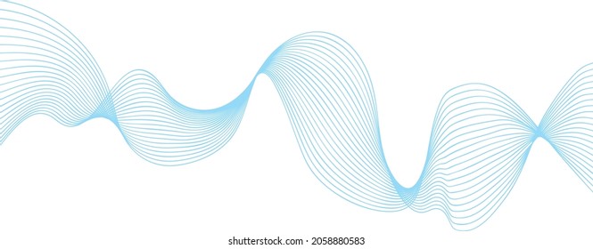 Abstract Lines Vector Illustration. Twisted  Thin Lined Background For Design. 