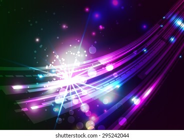 Abstract Lines Vector with Light Color Background