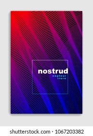 Abstract lines vector minimal modern brochure design, cover template, geometric halftone gradient. For Banners, Placards, Posters, Flyers. Beautiful and special, pattern texture.