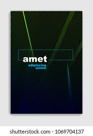 Abstract lines vector minimal modern brochure design, cover template, geometric halftone gradient. For Banners, Placards, Posters, Flyers. Beautiful and special, pattern texture.