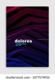 Abstract lines vector minimal modern brochure design, cover template, geometric halftone gradient. For Banners, Placards, Posters, Flyers. Beautiful and special, pattern texture.