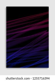 Abstract lines vector minimal modern brochure design, cover template, geometric halftone gradient. For Banners, Placards, Posters, Flyers. Beautiful and special, pattern texture.