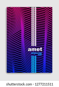 Abstract lines vector minimal modern brochure design, cover template, geometric halftone gradient. For Banners, Placards, Posters, Flyers. Beautiful and special, pattern texture.