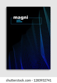 Abstract lines vector minimal modern brochure design, cover template, geometric halftone gradient. For Banners, Placards, Posters, Flyers. Beautiful and special, pattern texture.