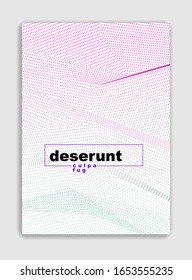 Abstract lines vector minimal modern brochure design, cover template, geometric halftone gradient. For Banners, Placards, Posters, Flyers. Beautiful and special, pattern texture.