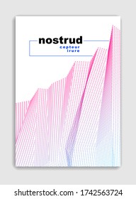 Abstrakte Linien Vektor minimale moderne Broschüren Design, Abdeckung Vorlage, geometrischer Halbton-Farbverlauf. Für Banner, Plakate, Plakate, Flyer. Schöne und besondere Muster Textur.