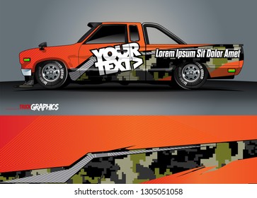 abstract lines vector with modern camouflage design concept  for truck and vehicles graphics vinyl wrap 
