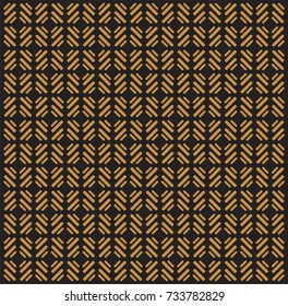 Abstract Lines Vector Pattern. Geometric gold texture. Repeating background.