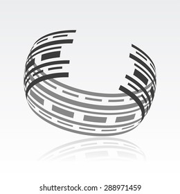 Abstract lines vector ring background