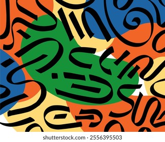 Abstract lines vintage pattern illustration vector background poster banner backdrop fashion fabric textile print art editable