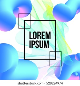 Abstract Lines. volume blended shapes.Background for Party Posters Covers Presentations Brochures. Vector Illustration.