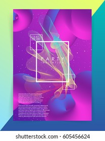 Abstract Lines. volume blended shapes.Background for Party Posters Covers Presentations Brochures. Vector Illustration.