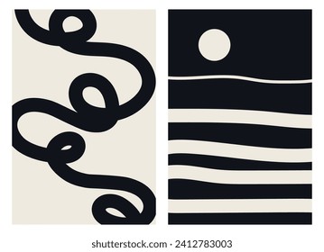 Abstract lines wall art poster