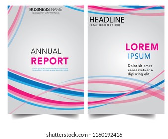 Abstract lines wave colorful report cover Business Book Cover Design Template in A4. Can be adapt to Brochure, Annual Report, Magazine, Poster, Corporate Presentation, Portfolio, Flyer, Banner, Web
