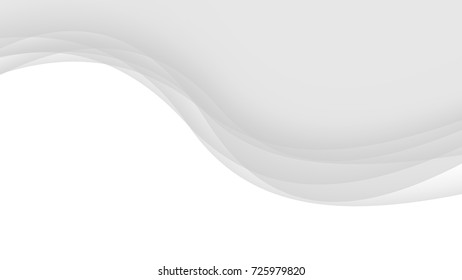 Abstract Lines Wave Curve White and Gray Vector Backgrounds