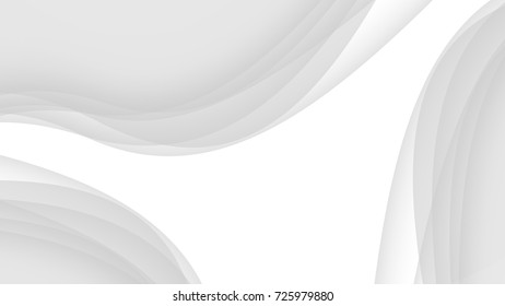 Abstract Lines Wave Curve White and Gray Vector Backgrounds