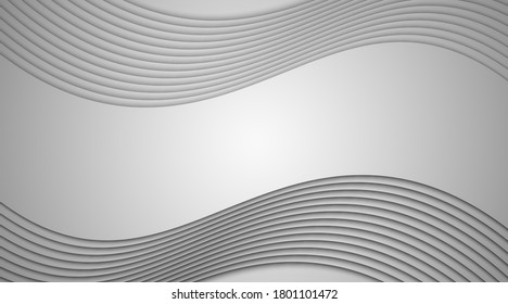 Abstract lines and wave illustration on gray background