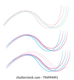 Abstract lines wave pink and blue colorful. Can be adapt to Brochure, Annual Report, Magazine, Poster, Corporate Presentation, Portfolio, Flyer, Banner, Website.