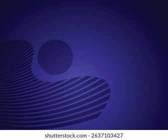 Abstract lines wave poster background vector. Minimalist color cover template with vibrant perspective line wave. Ideal design for banner, flyer, music, ads. social media, cover