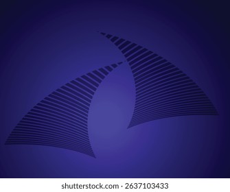 Abstract lines wave poster background vector. Minimalist color cover template with vibrant perspective line wave. Ideal design for banner, flyer, music, ads. social media, cover