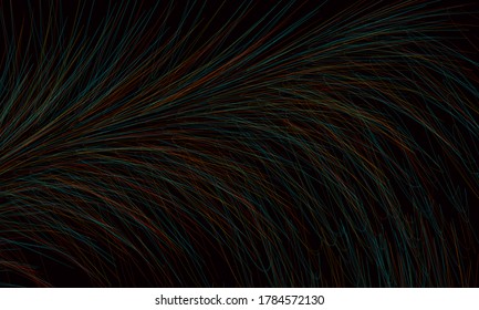 Abstract lines with wave swirl curve on red orange turquoise blue colorful background