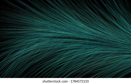 Abstract lines with wave swirl curve on dark turquoise background