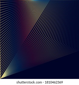 Abstract lines and waves. Colored abstraction on a dark background