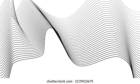 Abstract lines waves curved outline