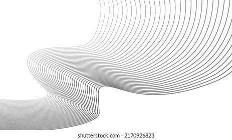 Abstract lines waves curved outline