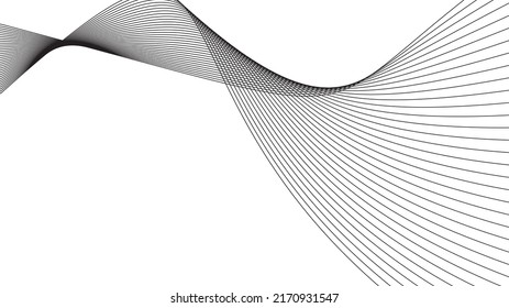 Abstract lines waves curved outline