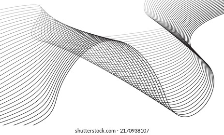 Abstract lines waves curved outline