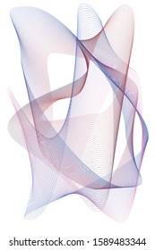 Abstract lines and waves. Different colors.