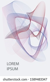 Abstract lines and waves. Different colors.