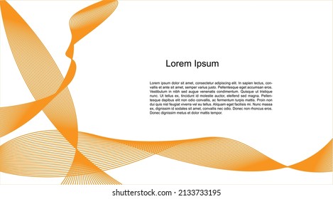 Abstract lines waving background. 3D modern wave curve abstract presentation background.