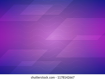Abstract lines and wavy dots on gradient background
