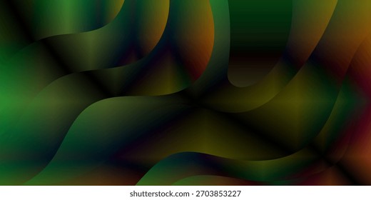 Abstract lines wavy fluid design template decoration of gradient color. Overlapping template design style background. Vector