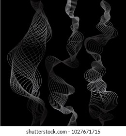 Abstract lines wavy. Vector