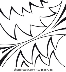 Líneas abstractas en colores blanco y negro