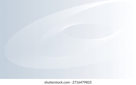 Linhas abstratas: Curvas brancas, formas circulares, design minimalista, fundos modernos, uso em arte digital e comunicação visual, criando gráficos elegantes e sutis