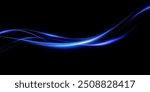 Abstract lines.Neon lines of speed and fast wind. effect of moving at the speed of light. Blue glow effect. Magic shiny line. Neon. Background.	
