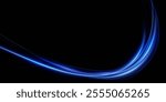 Abstract lines.Neon lines of speed and fast wind. effect of moving at the speed of light. Blue glow effect. Magic shiny line. Neon. Background.	