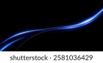 Abstract lines.Neon lines of speed and fast wind. effect of moving at the speed of light. Blue glow effect. Magic shiny line. Neon. Background.	