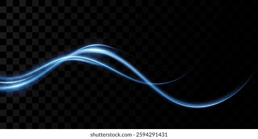 Abstract lines.Neon lines of speed and fast wind. effect of moving at the speed of light. Blue glow effect. Magic shiny line. Neon. Background.	
