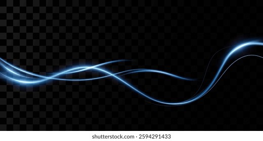Abstract lines.Neon lines of speed and fast wind. effect of moving at the speed of light. Blue glow effect. Magic shiny line. Neon. Background.	
