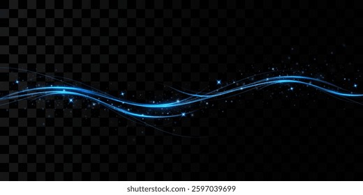 Abstract lines.Neon lines of speed and fast wind. 