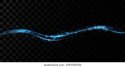 Abstract lines.Neon lines of speed and fast wind. 