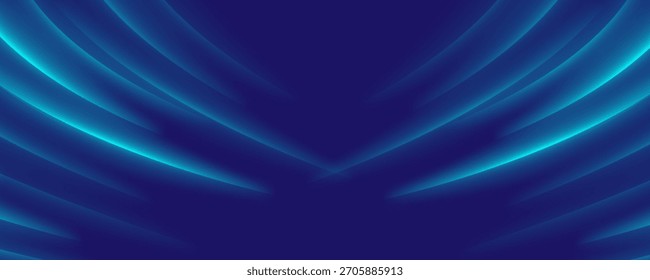 Líneas Abstractas. Líneas de neón de velocidad y viento rápido. efecto de movimiento a la velocidad de la luz. Efecto de resplandor azul. Línea brillante mágica. Neón. Antecedentes.	