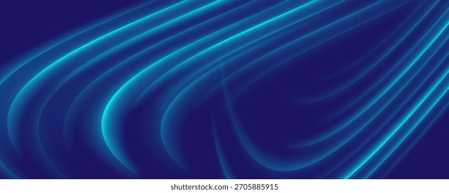 Abstract lines.Neon lines of speed and fast wind. effect of moving at the speed of light. Blue glow effect. Magic shiny line. Neon. Background.	
