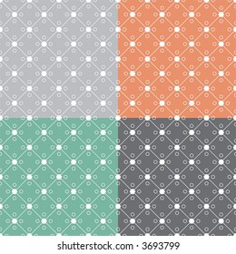 Abstract linked design that is ideal as a background or seamless desktop with four color variations